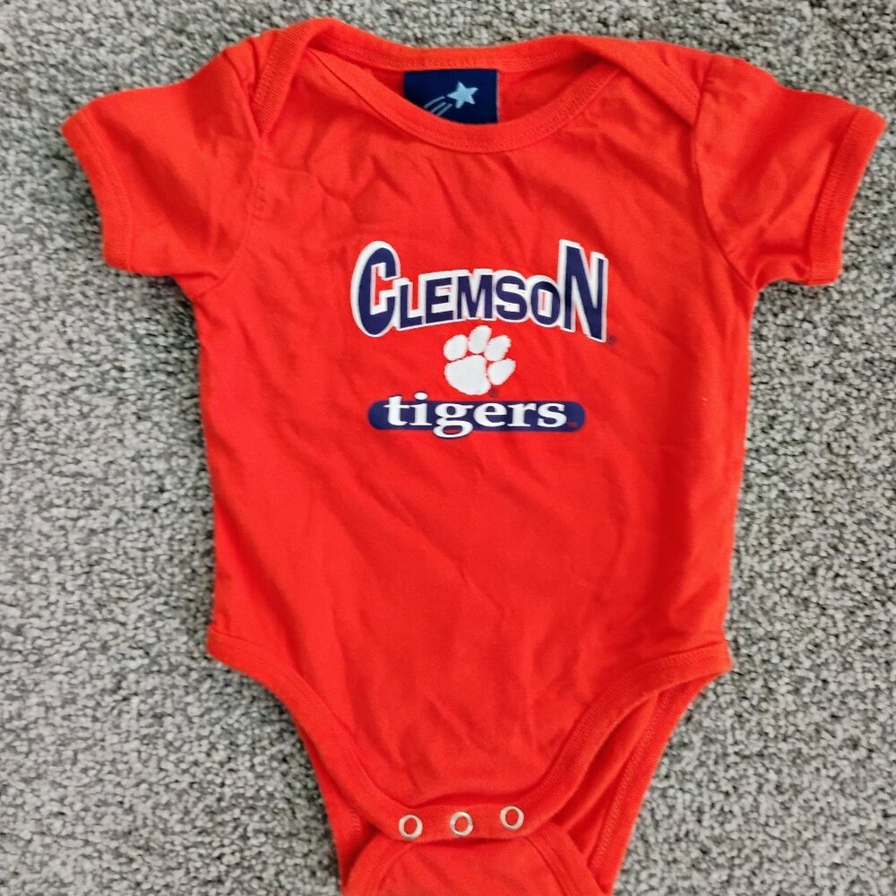 Clemson Tigers Red Oak Romper 0-3 Months, Nice Condition